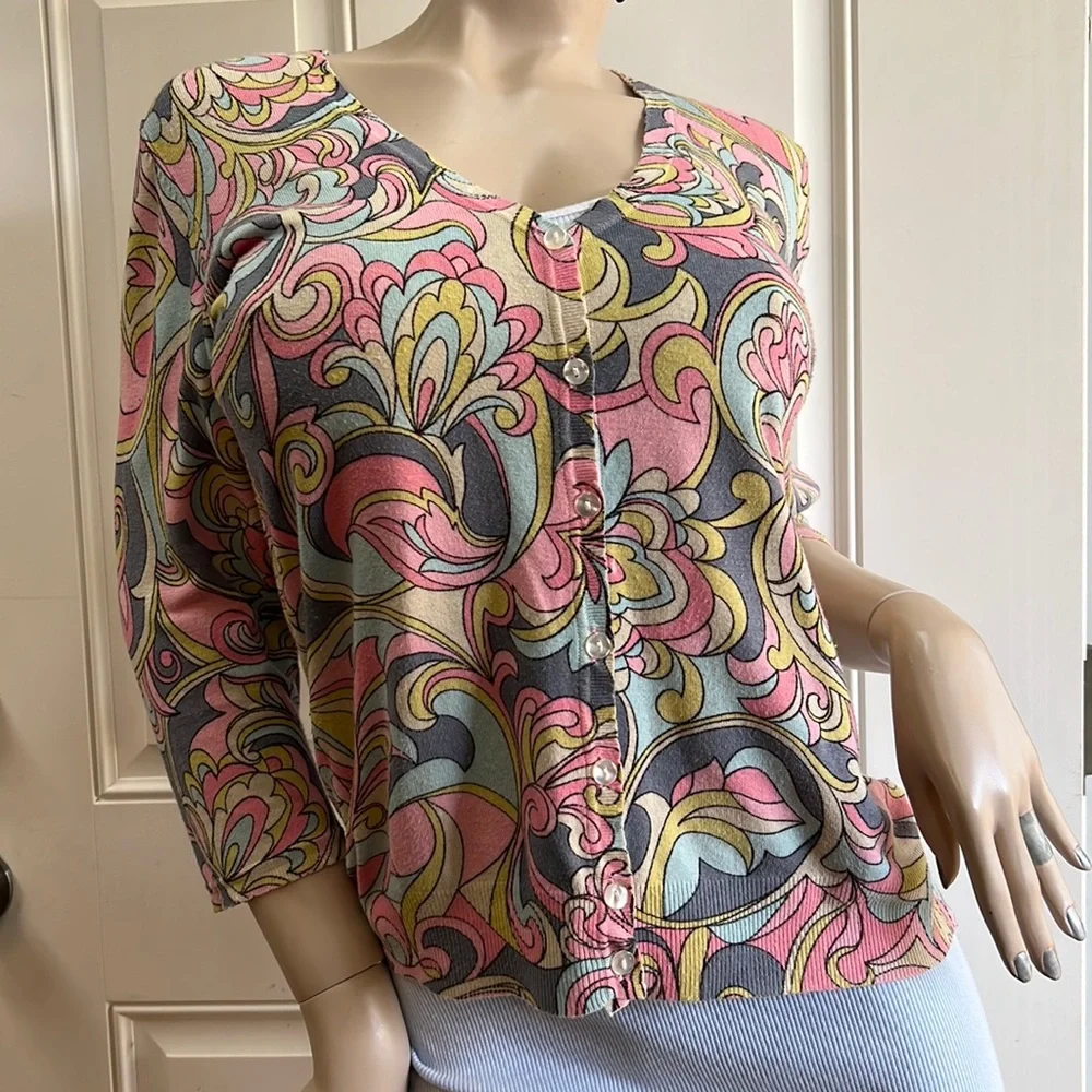 Pierre Cardin Pastel Cardigan L - Picture 2 of 14